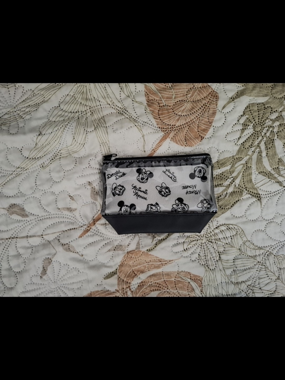 Black and White Cartoon Print Unisex Pouch